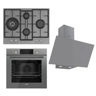 Ferre Flowart ED078- QMS63CPR -D079 3'lü Gri Ankastre Set