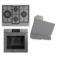 Ferre Flowart ED078- QMS63CPR -D082 3'lü Gri Ankastre Set