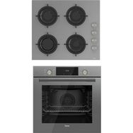 Ferre Flowart QMS63CPR - CS208 Gri 2'li Ankastre Set