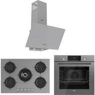 Ferre Flowart QMS63CPR - RS038 - D088 Gri 3'lü Ankastre Set