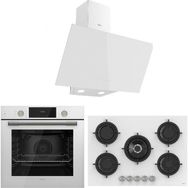 Ferre Flowart Rs D024 - RS036 - QMS63CB Beyaz 3'lü Ankastre Set
