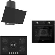 Ferre Flowart Rs Serisi Inizio D077 - RS035 - QMS63CS Siyah 3'lü Ankastre Set