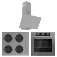 Ferre Fryart Basıc Serisi CS208 - QXE62CPR - D088 Gri 3'lü Ankastre Set