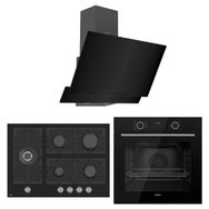 Ferre Fryart Bl Modüler Serisi D063 - BL135 - XE63CS Siyah 3'lü Ankastre Set