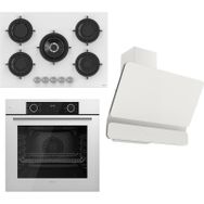 Ferre Fryart CS Serisi XE63CB - RS036 - D081 Beyaz 3'lü Ankastre Set