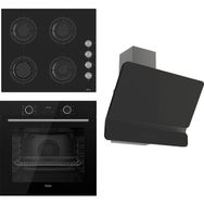 Ferre Fryart XE63CS - CS205 - D080 3'lü Siyah Ankastre Set