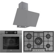 Ferre Luxury Serisi D079 - ED038 - XE63CPR Gri 3'lü Ankastre Set