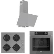 Ferre Pure Cs Serisi D088 - CS208 - XE61CPR Gri 3'lü Ankastre Set