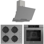 Ferre QBL62CPR - CS208 - D065 Soft Line Gri 3'lü Ankastre Set