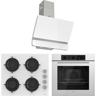 Ferre Soft Line Plus QBL62CB - CS206 - D081 Beyaz 3'lü Ankastre Set