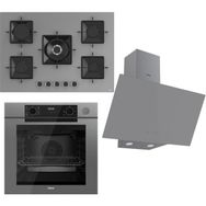Ferre Steamart-Fryart SS038 - QEP64CPR - D079 Gri 3'lü Ankastre Set