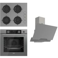 Ferre Steamart ve Fryart CS208 - XE64CPR -D065 3'lü Gri Ankastre Set