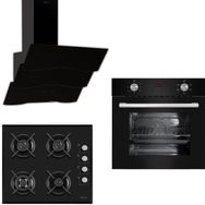 Ferre The New Black Magician 6010 - S1140WB - D023 3'lü Siyah Ankastre Set