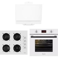 Ferre White Grande D017 - B 2140 CE - 8001 3'lü Beyaz Ankastre Set