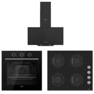Ferre XE62CS-CS205-D086 Siyah 3'lü Ankastre Set