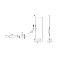 Fett AS-621200 0-500 mm Asimeto Mekanik Yükseklik Mihengiri