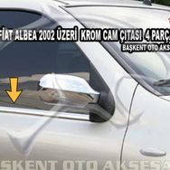 Fiat Albea 2002 Üzeri Paslanmaz Çelik 4 Parça Krom Cam Çıtası