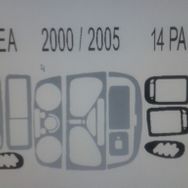 Fiat Albea 2002/2006 Arası 14 Parça Maun Torpido Kaplama