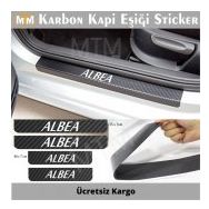 Fiat Albea 4 Adet Karbon Kapı Eşiği Sticker