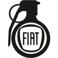 Fiat Araba tampon Komik El Bombası Yapıştırma Sticker