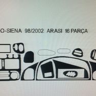 Fiat Palio 1998/2002 12 Parça Karbon Desen Torpido Kaplama