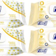 Fibril Papatya Kapaklı 4x90 Yaprak Bebek Islak Mendili