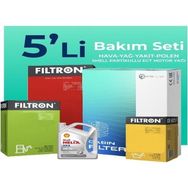 Filtron Audi A5 2.0 Dizel Shell Motor Yağlı 2017-2021 5'li Filtre Bakım Seti