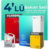 Filtron Fiat Albea 1.2 Benzinli Shell Motor Yağlı 2002-2008 4'lü Filtre Bakım Seti
