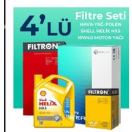 Filtron Fiat Doblo 1.4 Benzinli Shell Motor Yağlı 2001-2010 4'lü Filtre Bakım Seti