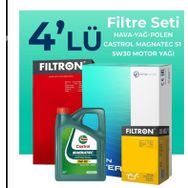 Filtron Fiat Linea 1.3 Dizel Castrol Motor Yağlı Euro 4 2007-2017 4'lü Filtre Bakım Seti