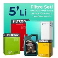 Filtron Ford C-Max 1.5 Dizel Castrol Motor Yağlı 2015-2019 5'li Filtre Bakım Seti