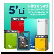 Filtron Isuzu D-Max 2.5 Castrol Motor Yağlı 2012-2017 5'li Filtre Bakım Seti