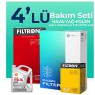 Filtron Jaguar S-TYPE 2.7 Dizel Shell Motor Yağlı 2000-2008 4'lü Filtre Bakım Seti