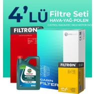 Filtron Opel Corsa 1.0 Castrol Motor Yağlı 2014-2019 4'lü Filtre Bakım Seti