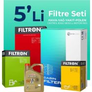 Filtron Opel Crossland 1.5 Dizel Castrol Motor Yağlı 2018-2022 5'li Filtre Bakım Seti