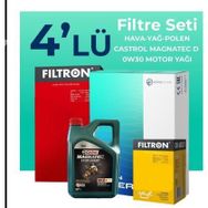 Filtron Opel Crossland 1.6 Dizel Castrol Motor Yağlı 2017-2022 4'lü Filtre Bakım Seti