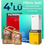 Filtron Range Rover Vogue 2.0 Benzin Shell Motor Yağlı 2018-2021 4'lü Filtre Bakım Seti
