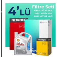 Filtron Renault Symbol 0.9 TCE Shell Motor Yağlı 2014-2021 4'lü Filtre Bakım Seti