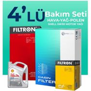 Filtron Skoda Octavia 1.6 FSI Shell Motor Yağlı 2005-2009 4'lü Filtre Bakım Seti