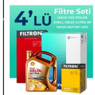 Filtron Toyota Yaris 1.0 72 HP Shell Motor Yağlı 2019-2021 4'lü Filtre Bakım Seti