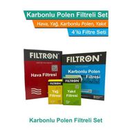 Filtron VW Polo 1.4 TDI Dizel 2014-2017 Hava Yağ Yakıt Karbonlu Polen Filtre Bakım Seti