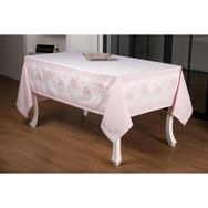 Finezza 160x220 cm Nilüfer Lüx Jakar Kumaş Pudra Dikdörtgen Masa Örtüsü