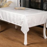 Finezza 160x220 cm Raya Lüx Jakar Bambu Kumaş Gri Masa Örtüsü