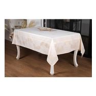 Finezza 160x220 cm Viyana Lüx Jakar Kumaş Bej Dikdörtgen Masa Örtüsü