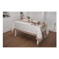 Finezza 170x230 cm 18 Parça 8 Kişilik Armine Pamuk Kahverengi Sofra Takımı