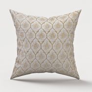 Finezza 45x45 cm Melisa Damask Baskılı Duck Kumaş Gold Kırlent