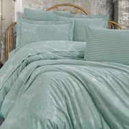 Finezza 637 6 Parça Tiara Bambu Jakar Kumaş Mint Yeşil Çift Kişilik Nevresim Takımı