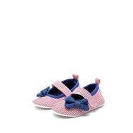 First Step G-2293 Kırmızı Kurdeleli Çizgili Bebek Patik