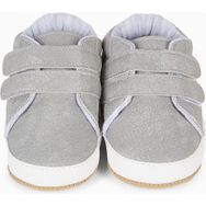 First Step G-2351 Gri Renkli Şeritli Cırt Cırtlı Erkek Bebek Patik