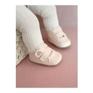 First Step G-2360 Pudra Gökkuşağı Nakışlı Cırt Cırtlı Kız Bebek Patik